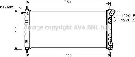 Ava Quality Cooling OL 2263 - Radiateur, refroidissement du moteur cwaw.fr