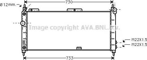 Ava Quality Cooling OL 2200 - Radiateur, refroidissement du moteur cwaw.fr