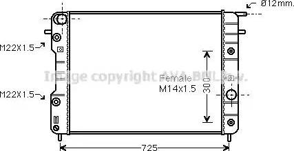 Ava Quality Cooling OL 2202 - Radiateur, refroidissement du moteur cwaw.fr