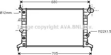 Ava Quality Cooling OL 2219 - Radiateur, refroidissement du moteur cwaw.fr