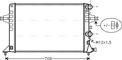 Ava Quality Cooling OLA2444 - Radiateur, refroidissement du moteur cwaw.fr