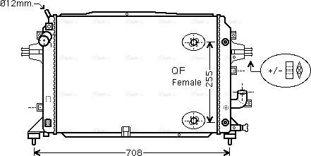 Ava Quality Cooling OLA2460 - Radiateur, refroidissement du moteur cwaw.fr