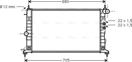 Ava Quality Cooling OLA2244 - Radiateur, refroidissement du moteur cwaw.fr