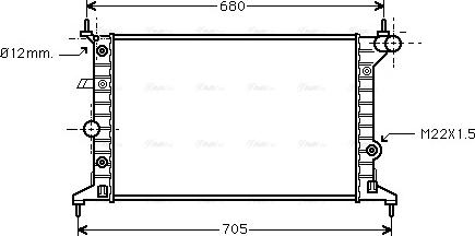 Ava Quality Cooling OLA2219 - Radiateur, refroidissement du moteur cwaw.fr