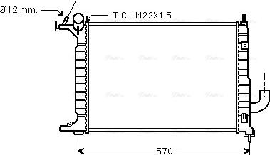 Ava Quality Cooling OLA2218 - Radiateur, refroidissement du moteur cwaw.fr