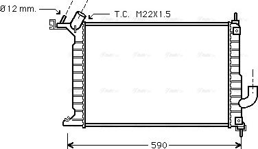 Ava Quality Cooling OLA2275 - Radiateur, refroidissement du moteur cwaw.fr