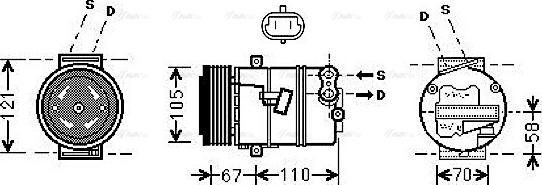 Ava Quality Cooling OL K494 - Compresseur, climatisation cwaw.fr