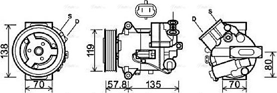 Ava Quality Cooling OL K496 - Compresseur, climatisation cwaw.fr