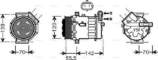 Ava Quality Cooling OL K447 - Compresseur, climatisation cwaw.fr