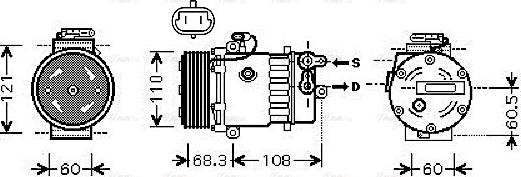 Ava Quality Cooling OL K464 - Compresseur, climatisation cwaw.fr