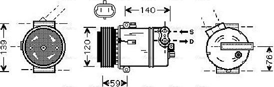 Ava Quality Cooling OL K409 - Compresseur, climatisation cwaw.fr