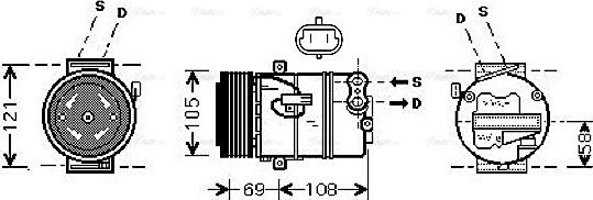 Ava Quality Cooling OLAK438 - Compresseur, climatisation cwaw.fr