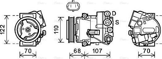 Ava Quality Cooling OLAK594 - Compresseur, climatisation cwaw.fr