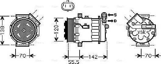 Ava Quality Cooling OLAK586 - Compresseur, climatisation cwaw.fr