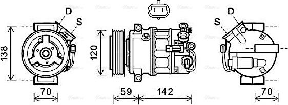 Ava Quality Cooling OLAK579 - Compresseur, climatisation cwaw.fr