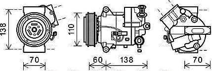 Ava Quality Cooling OLAK616 - Compresseur, climatisation cwaw.fr