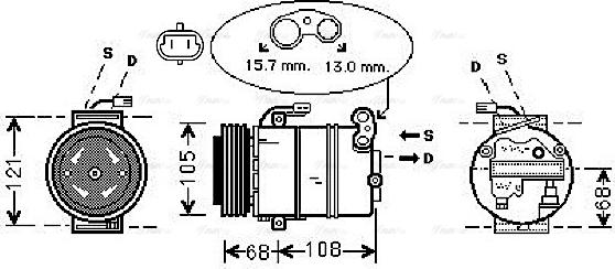 Ava Quality Cooling OLAK138 - Compresseur, climatisation cwaw.fr