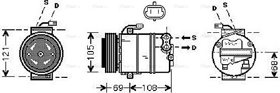 Ava Quality Cooling OL K358 - Compresseur, climatisation cwaw.fr