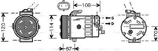 Ava Quality Cooling OLAK319 - Compresseur, climatisation cwaw.fr