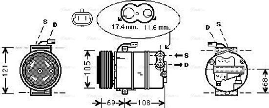 Ava Quality Cooling OL K316 - Compresseur, climatisation cwaw.fr