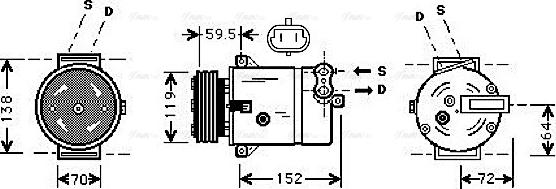 Ava Quality Cooling OL K279 - Compresseur, climatisation cwaw.fr