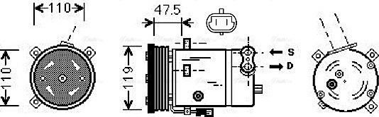 Ava Quality Cooling OLAK277 - Compresseur, climatisation cwaw.fr