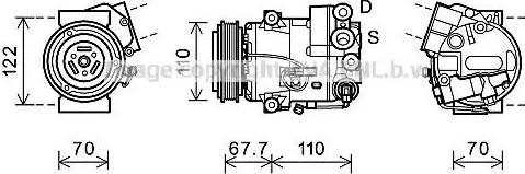 Ava Quality Cooling OLK608 - Compresseur, climatisation cwaw.fr