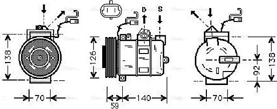 Ava Quality Cooling OL K327 - Compresseur, climatisation cwaw.fr