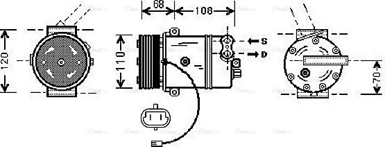 Ava Quality Cooling OL K287 - Compresseur, climatisation cwaw.fr