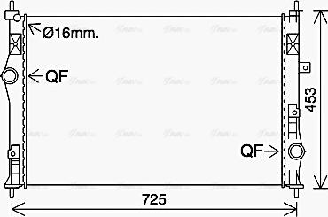 Ava Quality Cooling PE2412 - Radiateur, refroidissement du moteur cwaw.fr