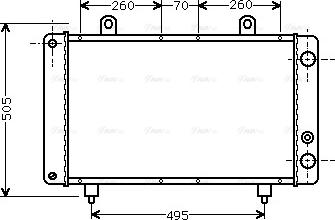 Ava Quality Cooling PE 2032 - Radiateur, refroidissement du moteur cwaw.fr