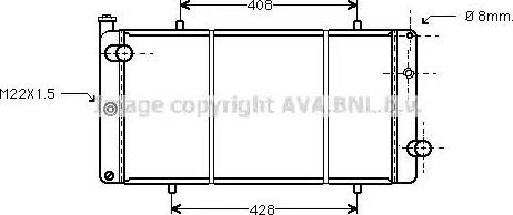 Ava Quality Cooling PE 2079 - Radiateur, refroidissement du moteur cwaw.fr