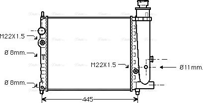 Ava Quality Cooling PE 2073 - Radiateur, refroidissement du moteur cwaw.fr