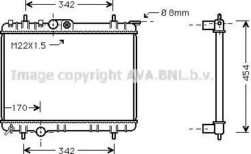 Ava Quality Cooling PE 2190 - Radiateur, refroidissement du moteur cwaw.fr