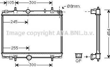 Ava Quality Cooling PE 2198 - Radiateur, refroidissement du moteur cwaw.fr