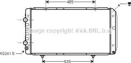 Ava Quality Cooling PE 2145 - Radiateur, refroidissement du moteur cwaw.fr