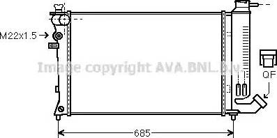 Ava Quality Cooling PE 2141 - Radiateur, refroidissement du moteur cwaw.fr