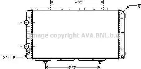 Ava Quality Cooling PE 2146 - Radiateur, refroidissement du moteur cwaw.fr