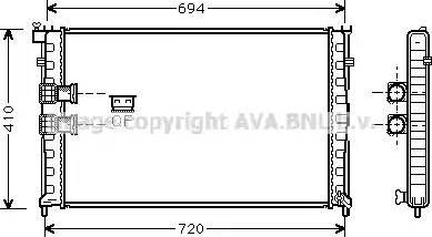 Ava Quality Cooling PE 2185 - Radiateur, refroidissement du moteur cwaw.fr