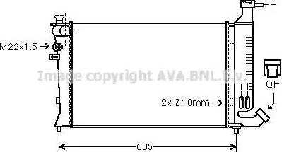 Ava Quality Cooling PE 2136 - Radiateur, refroidissement du moteur cwaw.fr