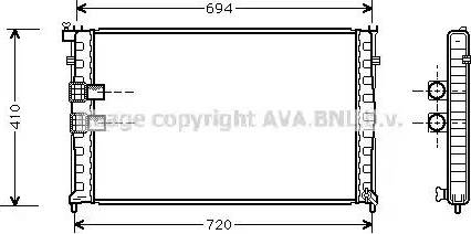 Ava Quality Cooling PE 2176 - Radiateur, refroidissement du moteur cwaw.fr