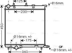 Ava Quality Cooling PE2368 - Radiateur, refroidissement du moteur cwaw.fr