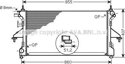 Ava Quality Cooling PE 2309 - Radiateur, refroidissement du moteur cwaw.fr