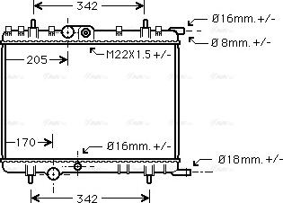 Ava Quality Cooling PE 2300 - Radiateur, refroidissement du moteur cwaw.fr