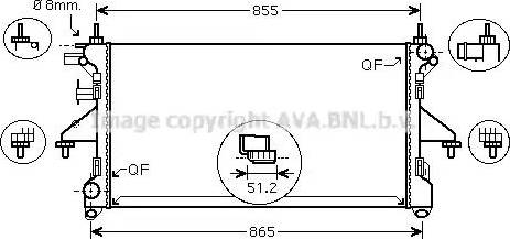 Ava Quality Cooling PE 2308 - Radiateur, refroidissement du moteur cwaw.fr