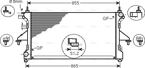 Ava Quality Cooling PEA2310 - Radiateur, refroidissement du moteur cwaw.fr