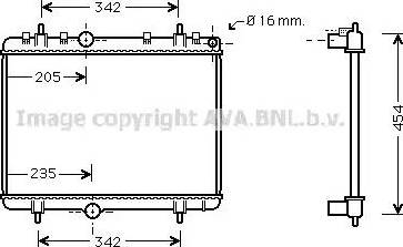 Ava Quality Cooling PE 2330 - Radiateur, refroidissement du moteur cwaw.fr