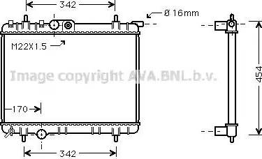 Ava Quality Cooling PE2244 - Radiateur, refroidissement du moteur cwaw.fr