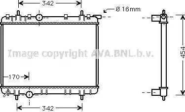 Ava Quality Cooling PE2245 - Radiateur, refroidissement du moteur cwaw.fr