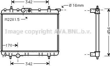 Ava Quality Cooling PE2248 - Radiateur, refroidissement du moteur cwaw.fr